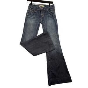 J Brand Bell Bottom Jeans 29 Waist Dark Wash Flare Denim 722 DKV Blue USA Made
